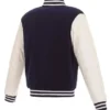 Morton Florida Panthers Navy And White Varsity Jacket