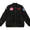 NBA Atlanta Hawks Black Satin Bomber Jacket​