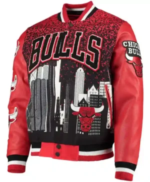 NBA Chicago Bulls Red Championship Varsity Jacket