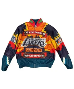 NBA Los Angeles Lakers Championship Bomber Leather Jacket