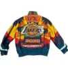 NBA Los Angeles Lakers Championship Bomber Leather Jacket Back