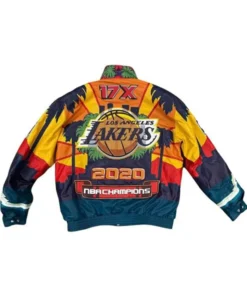 NBA Los Angeles Lakers Championship Bomber Leather Jacket Back