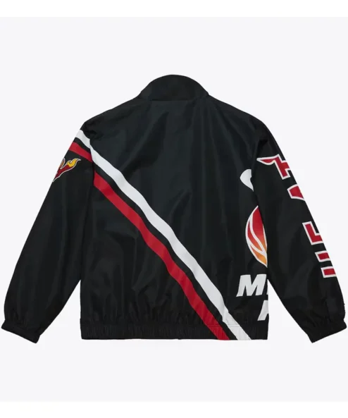NBA Miami Heat Warm Up Black Zip Jacket Back