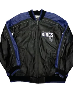 NBA Sacramento Kings Vintage Bomber Leather Jacket