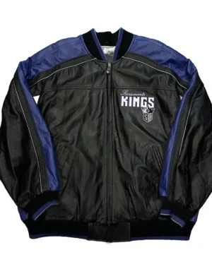 NBA Sacramento Kings Vintage Bomber Leather Jacket