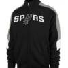 NBA San Antonio Spurs Black Track Bomber Jacket