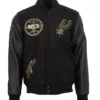 NBA San Antonio Spurs Gold Print Wool Varsity Jacket