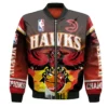 NBA Sports Atlanta Hawks Zip Bomber Jacket
