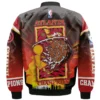 NBA Sports Atlanta Hawks Zip Bomber Jacket Back