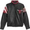 NBA Team Chicago Bulls Starter Black Leather Jacket