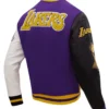 NBA Team Lakers Championship Wool Varsity Jacket Back