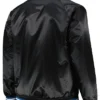 NBA Timberwolves Black Varsity Satin Jacket Back