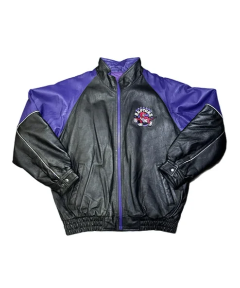 NBA Toronto Raptors Vintage Leather Zipper Jacket