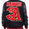 NFL Atlants Hawks Black Full Snap Wool Varsity Jacket