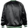 NFL Philadelphia Eagles Dayana Varsity Green And Black Lightweight Satin Jacket