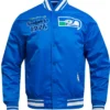 NFL Seattle Seahawks Vintage Classic Rib Satin Jacket