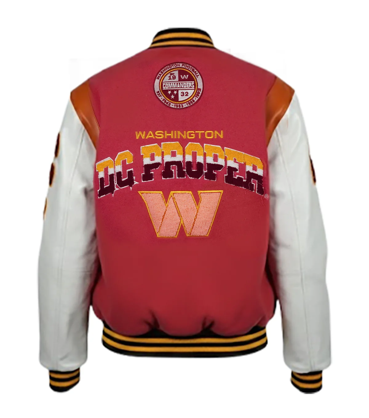 NFL Washington Commanders Full-Snap Pink Cropped DC Varsity Jacket For Sale