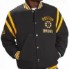 NHL Boston Bruins Tailback Black Letterman Varsity Jacket