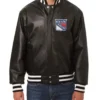 NHL New York Rangers Black Varsity Jacket