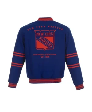 NHL New York Rangers Wool Blue Jacket For Sale