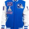 NY Giants Mash Up Blue Varsity Jacket