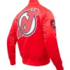 New Jersey Devils Satin Red Full Snap Varsity Jacket For Sale
