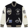 New Orleans Saints Ovo Black Varsity Jacket
