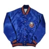 New York Islanders Letterman Varsity Satin Jacket