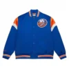 New York Islanders Satin Blue Varsity Jacket