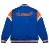 New York Islanders Satin Blue Varsity Jacket For Sale