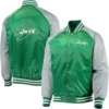 New York Jets Kris Green and Grey Varsity Jacket