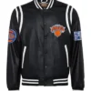 New-York-Knicks-Black-Leather-Jacket