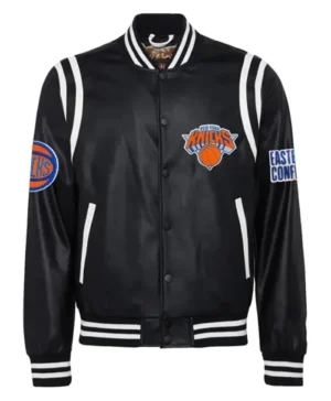 New-York-Knicks-Black-Leather-Jacket