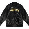 New York Knicks Black Satin Varsity Jacket
