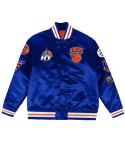 New York Knicks Satin Royal Blue Jacket