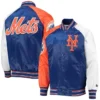 New York Mets Full Snap Satin Varsity Jacket