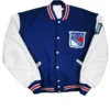 New York Rangers Blue And White Letterman Varsity Jacket