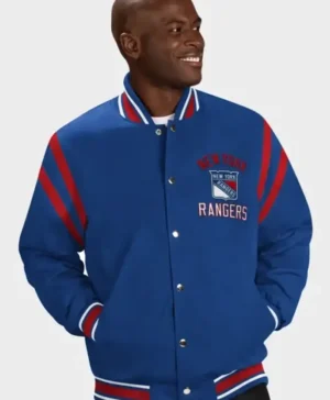 New York Rangers NHL Wool Letterman Varsity Jacket