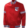 New York Rangers Red Slider Varsity Jacket
