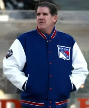 New York Rangers Stadium Series 2024 Blue Varsity Bomber Jacket