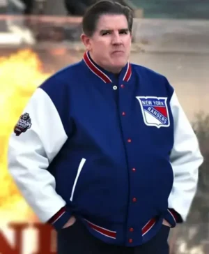 New York Rangers Stadium Series Blue And White Varsity Jacket