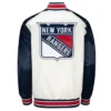 New York Rangers White And Blue Varsity Jacket