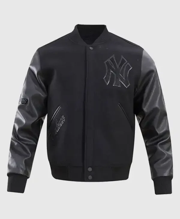 New York Yankees Black Bomber Varsity Jacket