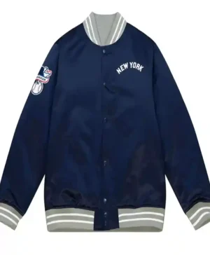 New York Yankees Men Blue Satin Jacket