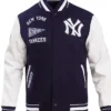 New York Yankees Men’s Rib Wool Varsity Baseball Jacket