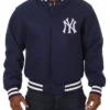 New York Yankees Navy Blue Varsity Wool Jacket