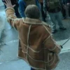 Nick Offerman The Umbrella Academy S04 Shearling Leather Coat Back