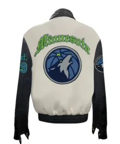 Nova Corkery Minnesota Timberwolves Wool Varsity Jacket Back
