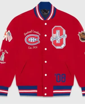 OVO Montreal Canadiens Red Varsity Jacket