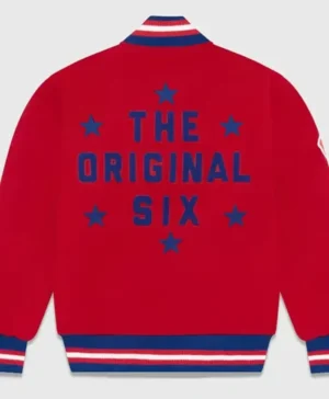 OVO Montreal Canadiens Red Wool Varsity Jacket For Men and Women